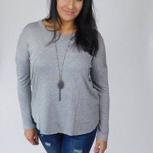 Heather Grey Long Sleeve top